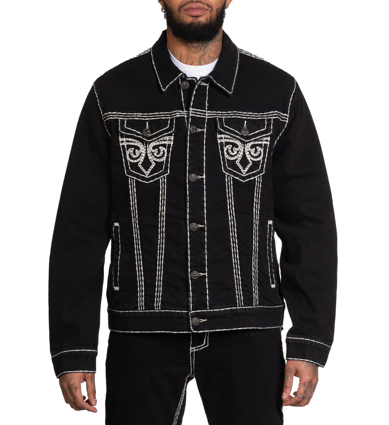 Black Denim Jacket - Affliction Clothing