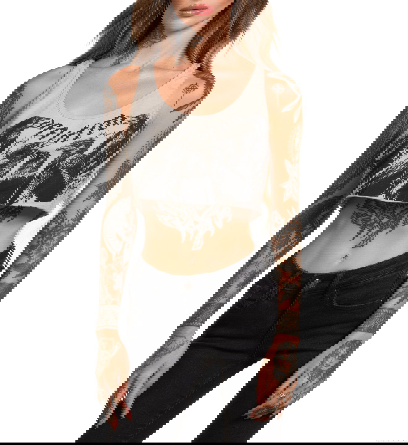 Crows Cropped - Affliction Clothing